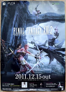 Póster promocional japonés Final Fantasy XIII-2 RARO PS3 XBOX 360 51,5 cm x 73 cm #1 - Imagen 1 de 1