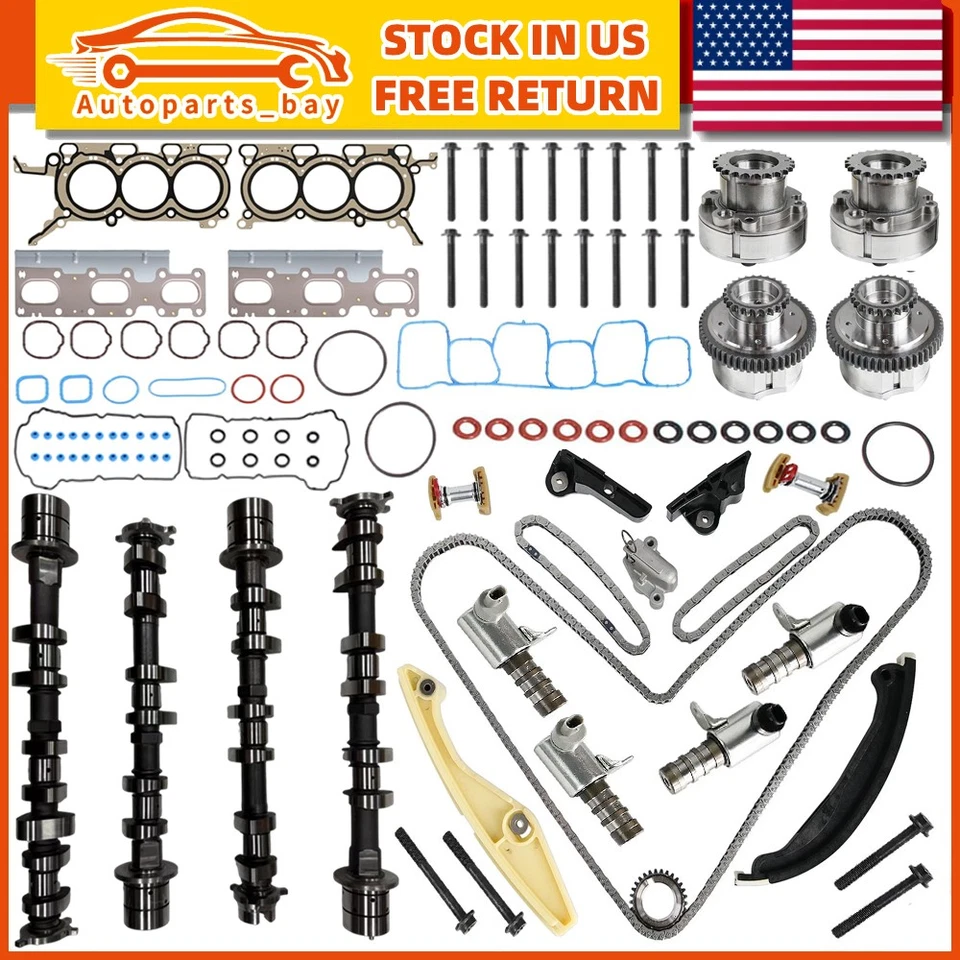 4PC Camshaft Timing Chain Kit W/VVT Sprocket Kit Fit Ford F-150 Lincoln MKX 3.5L - Изображение 1 из 4