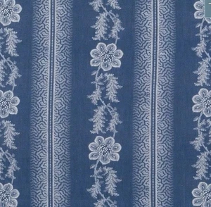 Lisa Fine Curtain Fabric 'DAPHNE - INDIGO' 5.5 METRES - 100% Linen - Picture 1 of 6