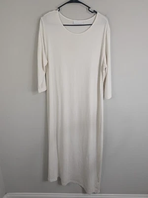 Vestido Vaina Bryn Walker Para Mujer Extra Grande Beige Manga Corta Mezcla Bambú Foto 1 de 4