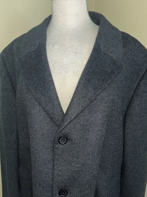 Abrigo Ralph Lauren Para Hombres XL Negro Lana Cachemira 36 Largo Amicale Lujo Abrigo Foto 1 de 4