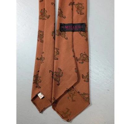 Corbata Sox Miller vintage de los 80 para hombre bloque de mano de lana vaquero occidental caballo montar a caballo Foto 1 de 4