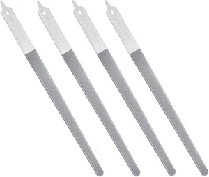 4Pcs Diamond Deb Nail File Metal With Sharp Pointed Small, Silver - Picture 1 of 7