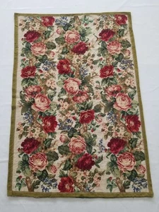 Vintage French Needle Point Handmade Floral Multicolor Wool Rug Carpet 176x120cm - Picture 1 of 12