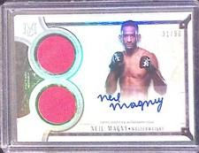 2018 Topps UFC MMA Museum Collection Neil Magny Dual Patch AUTO #D 31/90