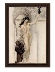 Gustav Klimt: Allegory of Sculpture, Canvas Wall Art Wall Decor, Ready to Hang - Picture 1 of 24