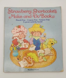 Strawberry Shortcake's Make and Do Book Activity Scissor Crafts Board Game Vtg - Picture 1 of 9