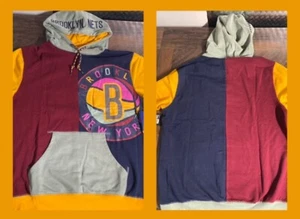 NEW Brooklyn Nets New Era COLOR PACK SPLIT Hoodie Pullover Sweatshirt MENS LARGE - Picture 1 of 5