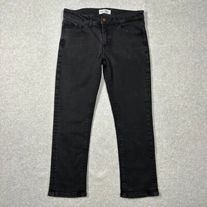 BKE Payton Universal Fit Mid-Rise Straight Leg Jeans Women's 32Wx26L Black - Picture 1 of 10