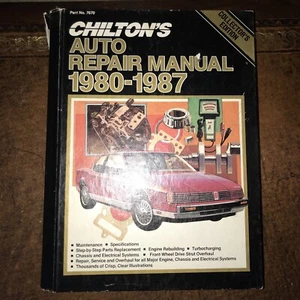 Chilton’s Auto Repair Manual 1980-1987 US & Canadian Models Book Collectors 7670 - Picture 1 of 8