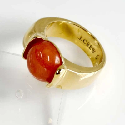 Nuevo Anillo Solitario Jcrew Minimalista Clásico Cúpula Piedra Elegante Mujeres Joyería 3 Tallas Foto 1 de 4