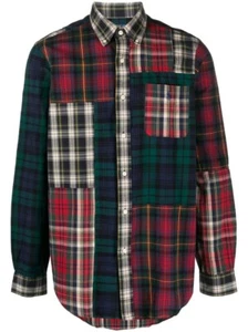 Polo Ralph Lauren da uomo L abbottonata Oxford divertente camicia a quadretti con pony $168 Nuova con etichette - Foto 1 di 10