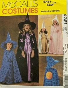 McCall's Patrón de Costura 3781 DISFRACES MÁGICOS HADA BRUJA Niña Talla 7-14 SIN CORTAR - Imagen 1 de 4