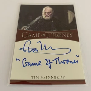 Game of Thrones Iron Anniversary S2 Autograph Tim McInnerny as Robett Glover - Picture 1 of 2