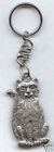 PET ANIMAL JEWELRY 1 PEWTER CAT KEY CHAIN NEW Gift Item All New.