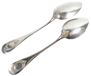 Chevreau French Silver Spoons Minerve Casqué 6in #20221q - Picture 1 of 10