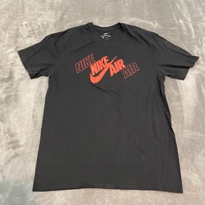 The Nike Tee Men's Nike Air Spell Out Graphic T-Shirt Athletic Cut Black Large - Picture 1 of 6