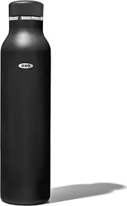 OXO Insulated Water Bottle with Standard Lid, 24 oz, Onyx - Picture 1 of 4