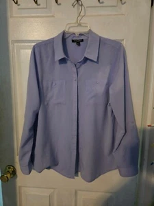 Roz & Ali Collared shirt - Beautiful Lavendar color - size L- preowned - Picture 1 of 2