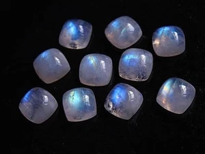 Natural Moonstone Rainbow Cushion Cabochon 5mm to 15mm Loose Gemstone - Picture 1 of 2