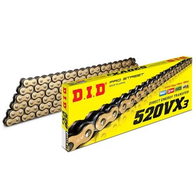 Catena DID passo 520 VX3 nera/oro 112 maglie Kawasaki KLX650R 2001-2001 - Изображение 1 из 4