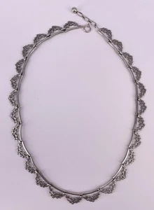 Jugendstil Silbercollier, 800 Silber, 47 cm (AT 524) - Bild 1 von 3