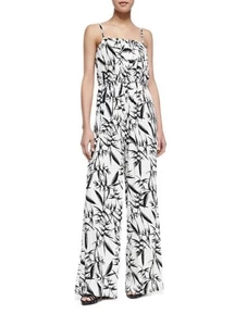 Alice + Olivia Women’s 8 Nona Printed Wide Leg Jumpsuit Romper One Piece - Picture 1 of 15