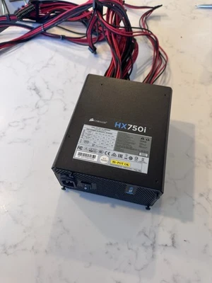 Corsair HX750i 750W Power Supply, 80+ Platinum, Fully Modular, ATX - Image 1 of 4