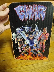 GWAR Blechschild Mancave Wand 12 x 8 Metall Band Musik Kunst Barwear - Bild 1 von 4