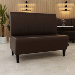 Gastro Sitzbank Paris | Vertikale Steppung | 120 cm breit | braun | Polsterbank - Bild 1 von 6