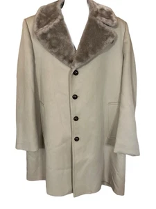 VTG London Fog Limited Ed. Overcoat Plush Fur Lined Heavy Very Warm Men’s 46L - Picture 1 of 7