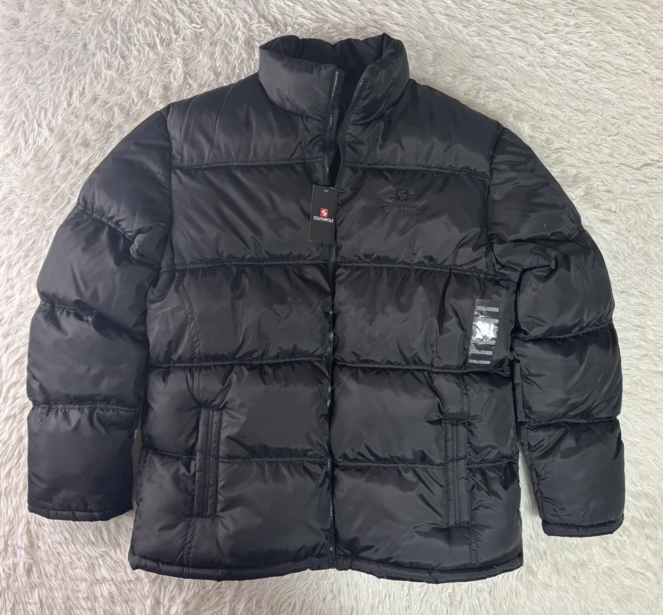 Chaqueta acolchada negra auténtica SouthPole para hombre talla 2XL - nueva con etiquetas ❄️🖤 Foto 1 de 4