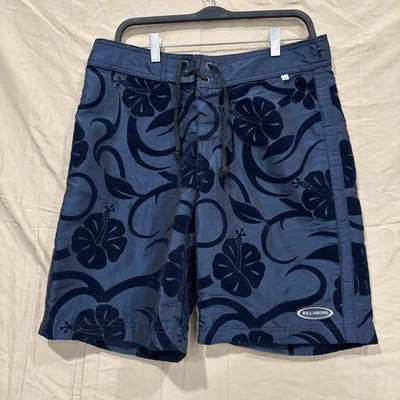 Pantalones Cortos De Colección Años 90 Billabong Nylon Tabla de Surf 34 EE. UU. Raro Fieltro Floral Perry Dane Foto 1 de 4