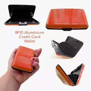 Bronze RFID Credit Card Holder - Aluminium Hard Case - Scan Safe Security Wallet - Picture 1 of 5