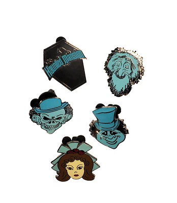 WDW Haunted Mansion Pin Set LE500 - Includes 5 of 6 pins in original set - Image 1 of 4