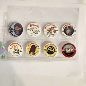 LOT OF 8 VINTAGE 1994 MCDONALDS POGS NORTHERN CALIFORNIA - Picture 1 of 3