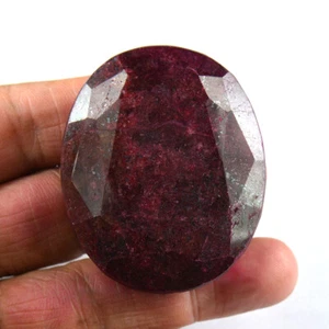 593.55 Cts Natural Certified Earth Mined Red Ruby Oval Shape Loose Gemstone - Picture 1 of 4