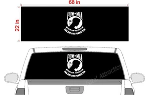 POW Flag See Thru Window Wrap decal sticker 22x68" mia - Picture 1 of 2