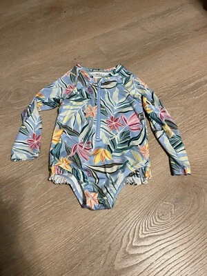 Camisa de natación Roxy Hawaii floral manga larga protección contra erupciones 18m H22 Foto 1 de 3