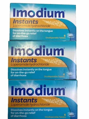 3 X Imodium Instants (2mg) 6 Diarrhoea Tablets X 3 Dissolves Instantly On Tongue