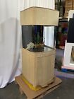 55g GLASS Reef-ready Cube Aquarium w/ Overflow Real Wood Stand Canopy Drilled