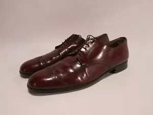 Salvatore Ferragamo Herren 11,5 B Burgund Budapester Derbys Halbschuhe Schuhe Vintage - Bild 1 von 8