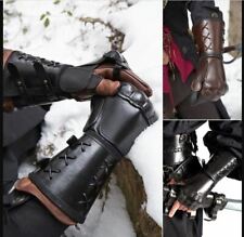 Medieval  Arm Guard Armor Cuff Leather Bracer Knight Costume Battle Gloves