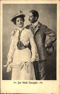 Seefahrt Schiffe "Der blinde Passagier" um 1900/10 Verlag Fr. Groth Hamburg No.4 - Picture 1 of 1
