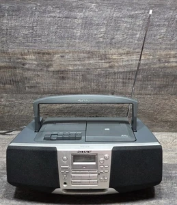 Sony Mega Bass CFD-S38 AM/FM Stéréo CD CD-R Cassette Bande Rec/Lecteur Boombox - Photo 1/16