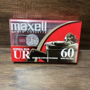 Maxell Normal Bias UR 60 Minute Audio Cassette Tape IEC Type 1 Normal New Sealed - Picture 1 of 5
