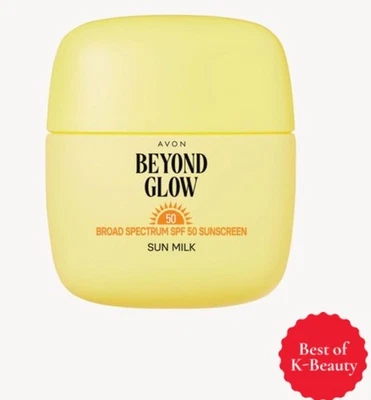 Protector solar Avon Beyond Glow amplio espectro FPS 50 - Leche solar [1,7 oz] nuevo y sellado Foto 1 de 4