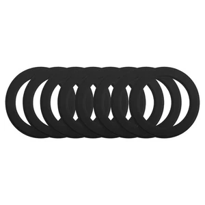 8Pcs Bague Autocollant Magnétique, Bague Adaptateur Magnétique, Noir - Photo 1 sur 8