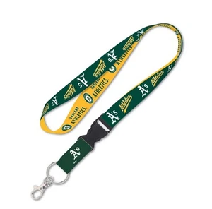 OAKLAND ATHLETICS LOGO LANYARD DETACHABLE BUCKLE NEW WINCRAFT 👀 - Picture 1 of 1