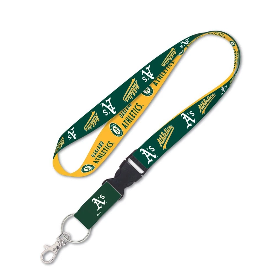 OAKLAND ATHLETICS LOGO LANYARD DETACHABLE BUCKLE NEW WINCRAFT 👀 - Image 1 of 1